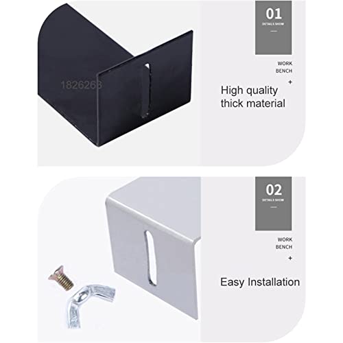 Soporte para CPU ajustable de acero para montaje bajo escritorio, ancho ajustable de 5.4" a 9.8", altura menor a 19.6" (negro) miniatura 4