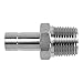 Brennan Industries N2428-08-04-SS Stainless Steel Straight Double-Ferrule Tube Fitting, 1/4" NPT Male Thread, 1/2" Standard Pipe x 1/2" Male NPT (Pack of 2)