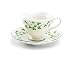 Grace Teaware Shamrock Fine Porcelain Footed Tea Cup and Saucer