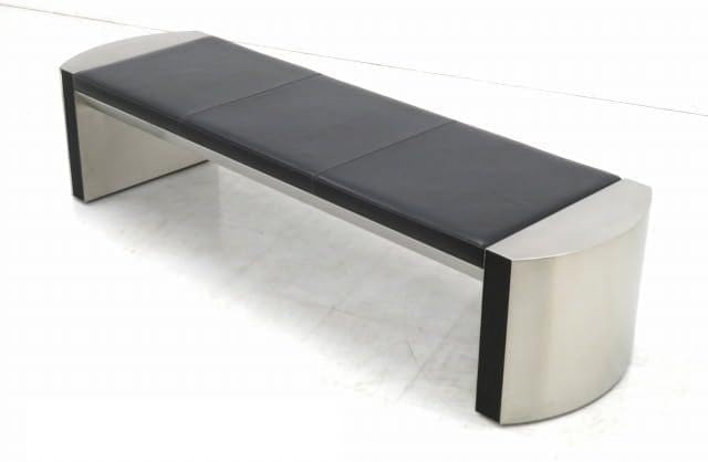 美品□オカムラ□ロビーチェア□L950BA□ステンレスヘアーライン□45万