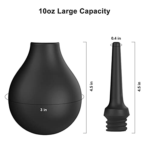 Image of Enema Douche Anti Back-Flow,Silicone Enema Reusable Anal Douche Cleaner for Men Women Colon Cleansing,Shower Douche with Spouts Connected to Shower Hole,Vaginal Cleaner (Black, 10oz)