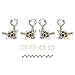 PATIKIL Classical Guitar String Tuning Pegs Chrome Plated Machine Heads Tuning Keys Tuners Single Hole 2L 2R, Silver Tone, Pack of 4