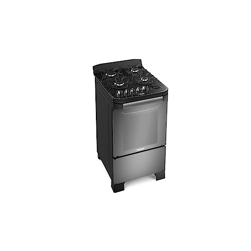 Fogão 4 Bocas a Gás Itatiaia Itamaster com Timer Digital e Acendimento Automático Prata/Preto Bivolt