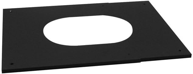 Selkirk Metalbestos 6T-PCPAJ Adjustable Pitched Ceiling Plate, 6 Inch, Matte Black