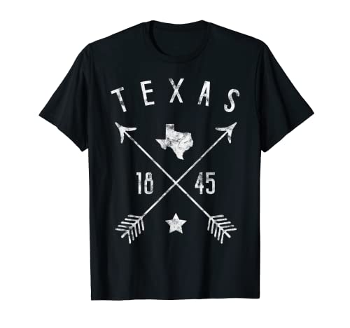 Texas, retro, vintage, hogar, contorno, estado desgastado Camiseta