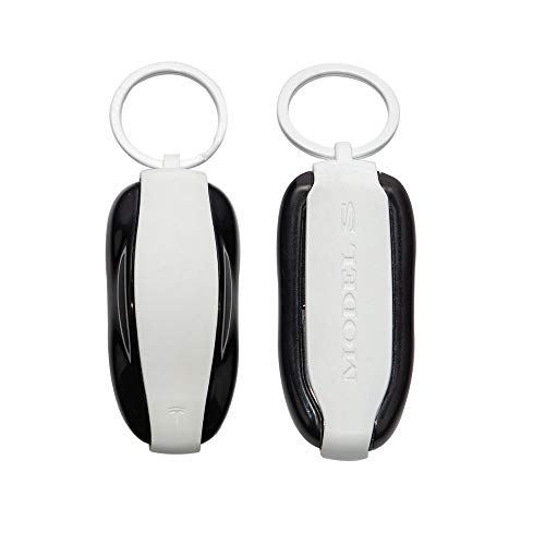 Image of Tesla Gear Silicon Key Fob Cover Keychain for Tesla Model S (White)