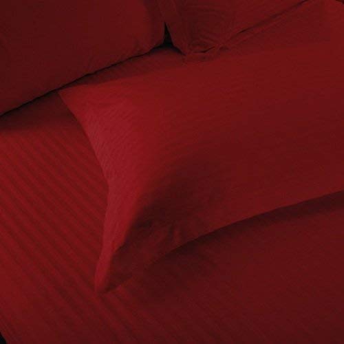 Image of Strip Glace Cotton Single Bedsheet with One Pillow Cover (Mehrun, Single)