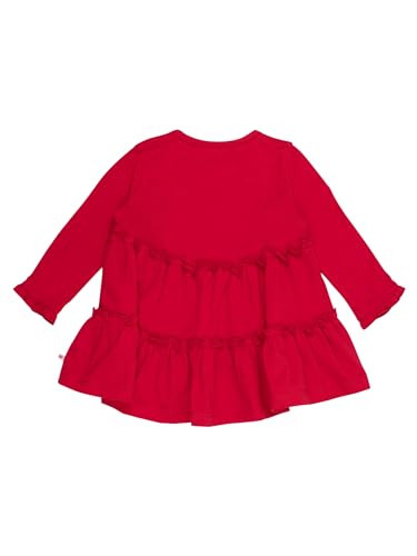 Image of RuffleButts Baby /Toddler Girls Long Sleeve High Low Flowy Ruffle Tunic Top