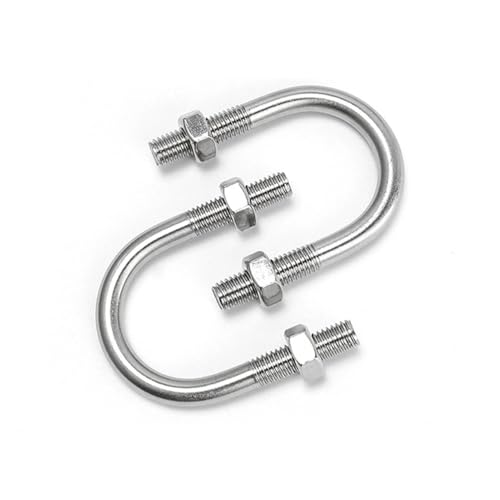 1/2pcs 304 Stainless Steel U-Type Bolts with Nuts Hoop Horse M6 M8 M10 M12 U-Shaped Screws for Construction Installation Fastene