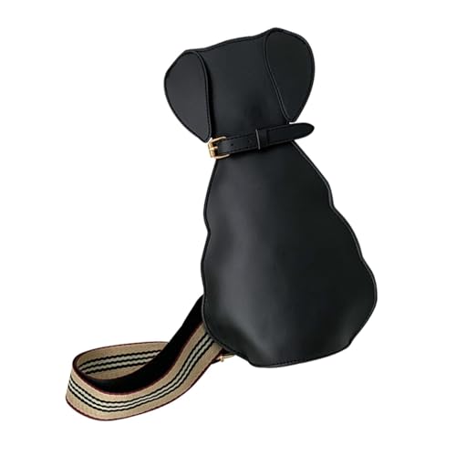 LOVIVER Umhängetasche für Damen, süße, vielseitige Tasche in Hundeform für den Sommer, Arbeit, Wandern, Einkaufen, Schwarz