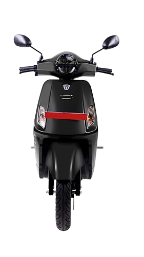 Image of eblu Electric Scooter Feo X Typical Driving Range, 110km /per Charge Top Speed 60 kmph, Jet Black