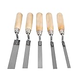 xoqoiuo 5pcs Pointing Trowel Set, Wall Crack Pointing Tool, Brick Trowel Cement Tool Thin Tiling Trowels for Tile Grout Lines, Tiling Tools for Masonry Work