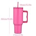 MiDiLi 40 Oz Cup with Handle, Lid and Straw, Easy To Clean, Suitable for Hot and Cold Drinks (Size : 3-dark blue)