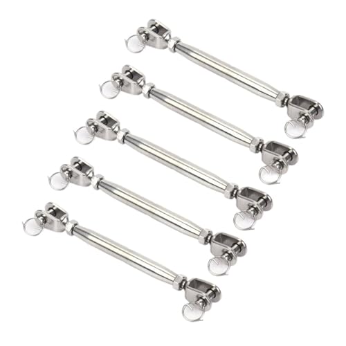 Tensor Quijada Acero Inoxidable M6 de 5 Piezas para Tensionar Cuerda o Cable, Diseño Resistente y a Prueba de Clima miniatura 1