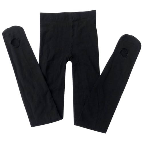 1 par de medias de ballet suaves para danza, medias de transición para niñas y mujeres, medias para mujer (negro, M)