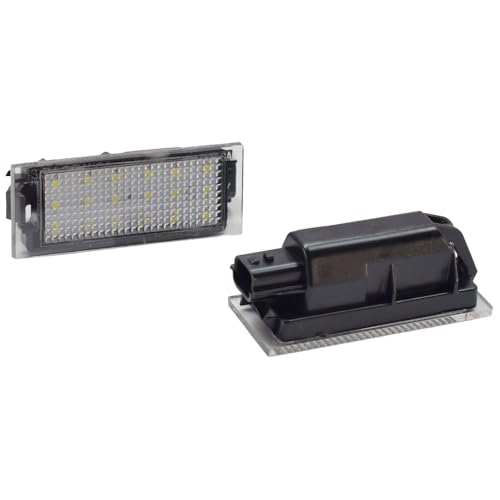 Yoegerery 2 PCS LED Licence Numéro Plaque Lumière Pour Renault Clio 3 Twingo 2/Megane 2 3 Laguna 2 3 Vel Satis Master Flence Opel Movano 12V Lumières de...