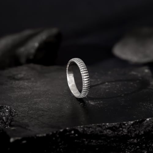 Image of GIVA 925 Oxidised Silver Modest Leader Ring For Him, Fixed Size| Gifts for Men & Boys | With Certificate of Authenticity and 925 Stamp | 6 Months Warranty