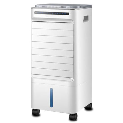 Ventilador portátil de aire acondicionado con 3 velocidades y 3 modos, unidad de refrigeración de 5 litros con control remoto, oscilación de 60°, temporizador de 7 horas, enfriador de aire evaporativo