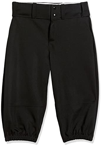 Calça de beisebol juvenil Alleson preta M 605PKNY 605PKNY-BK-M
