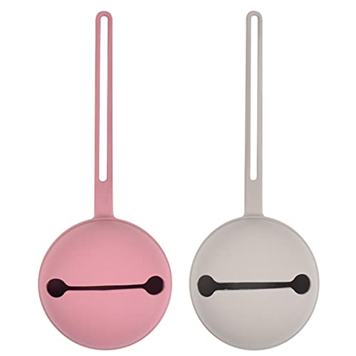 Portachupete Bebe Silicona,Forreen 2 Piezas Porta Chupetes Portátile Libre de BPA No Tóxico Caja de Chupete Seguro Confiable Caja de Almacenamiento de Chupete para Cochecito Mochila de Pañales