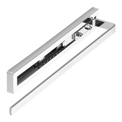 SOTECH Portasciugamani estraibile STYLE a 1 braccio, cromo lucido 325 mm estensione 145 mm Portasciugamani per installazione laterale e sottopiano su lavabo in bagno e cucina
