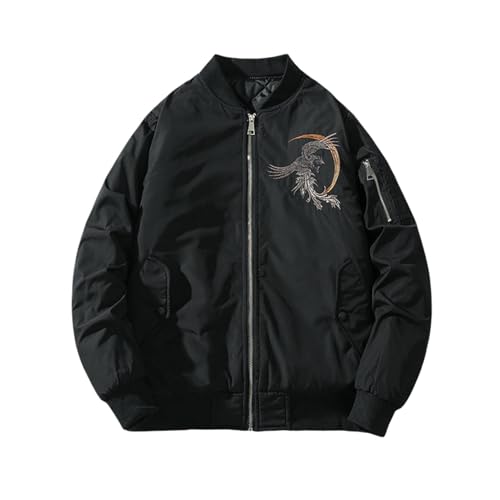 Veste de baseball aviateur avec broderies traditionnelles