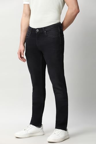 Image of Peter England Men's Regular Fit Denim Jeans for Daily Casual Wear