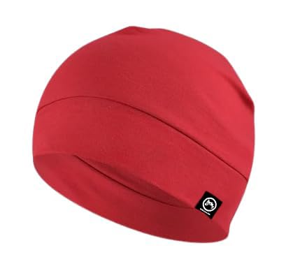 Image of Cooling Cotton Skull Caps for Men Women, Lightweight Beanie Sleep Hats Breathable Helmet Liner