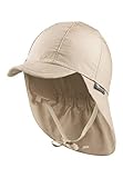 Sterntaler Baby Unisex Schirmmütze Baby Schirmmütze mit Nackenschutz - Schirmmütze Baby, Baby Mützen - aus Baumwolle - ecru, 53