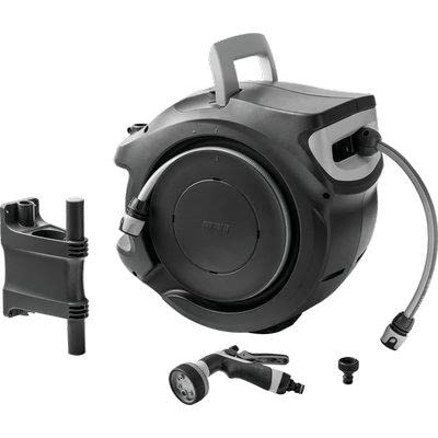 G.F. AVVOLGITUBO IRRIGAZIONE Kit REWALL Globo GF PLASTICA +Tubo 1/2 MT 25 +RACCORDI+Pistola