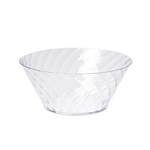Omada Design Ensaladera diámetro 26 cm en acrílico con efecto diamante, fácilmente apilable y apta para lavavajillas, Diamond Line