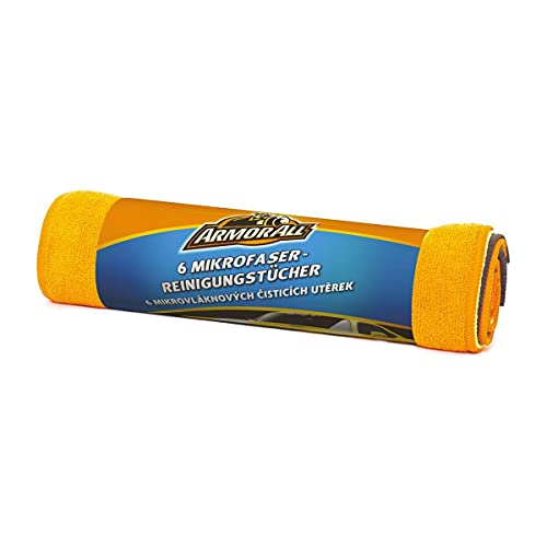 ARMOR ALL 6 Mikrofaser-Reinigungstücher GAA40062GC, fusselfrei, streifenfrei, pflegeleicht