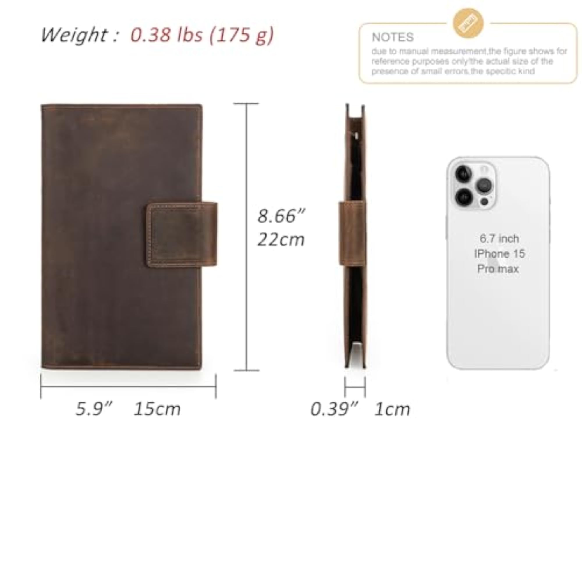 Genuine Leather Family Passport Holder for 4 Passports