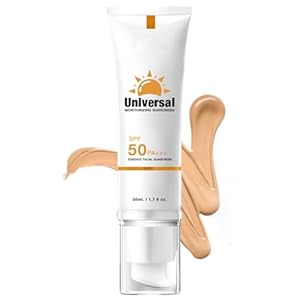 Tinted Sunscreen for Face SPF 50, Hydrating Face Sunscreen, Sun Skin Care No Sticky Travel Size Sunscreen, Against UVA and UVB Rays 50ml / 1.7oz