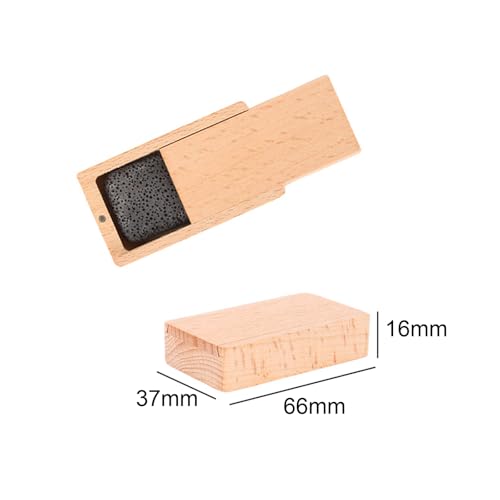 Difusor de aceites esenciales de madera con piedra portátil miniatura 2