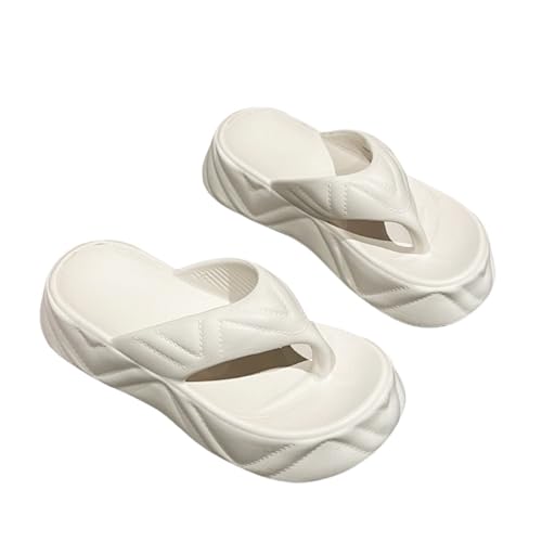 Womens Flip Flops Platform Flip Flops Fashion T-strap Platform Slip On Slides For Daily Vacation Beach Pool Travel