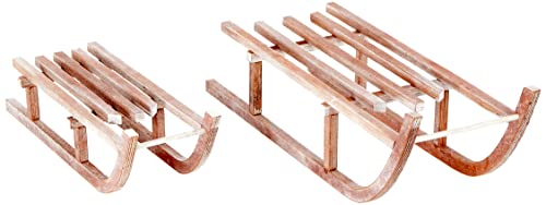 Small Foot Florencia Slitte da Decorazione, Legno, Beige, 60.00x19.00x18.00 cm, 2 unità