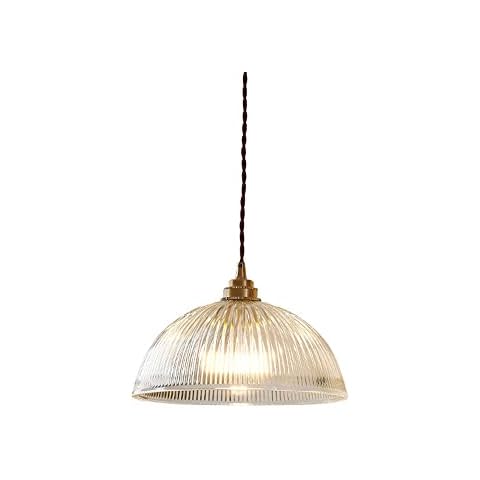 XFSHZWN Household Semicircle Shape 1-light Pendant Lighting Creative Simplicity Clear Glass Shade Chandelier Mini Bedroom Hanging Lamp E27 Energy Saving Ceiling Lamp Light Fixture Cover