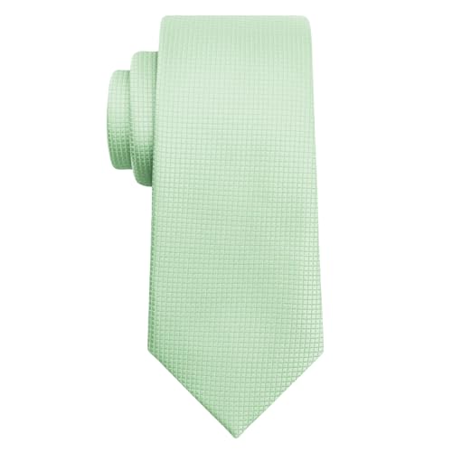 Mantieqingway Boys Ties Self Tie Solid Color Kids Ties Neckties for Graduation Uniforms Party Casual School (Age 8-14), Gifts (Green)