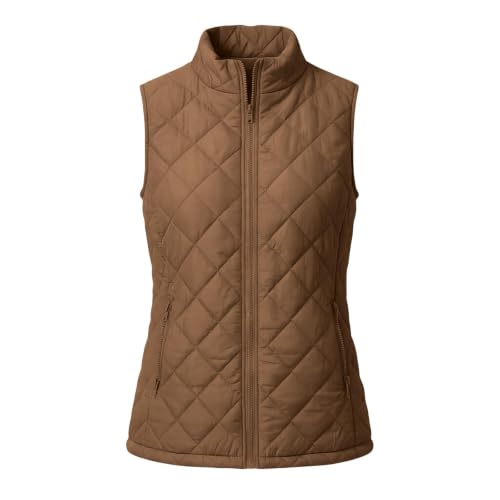 Gouuuia Women's Quilted Vest Full Zip Stand Collar Sleeveless Puffer Vests - image 5