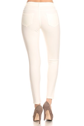 ICONOFLASH Women's Ponte Knit Stretch Skinny Trouser Pants3