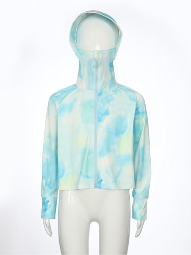 TTAO Kids Girls Sun Shirts Lightweight Upf Sun Protection Outdoor Shirts Athletic Hooded3