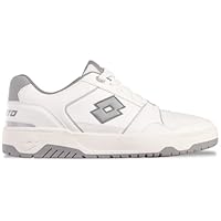 Lotto Unisex BOXSCORE Sneaker, White/LT.Grey, 45 EU