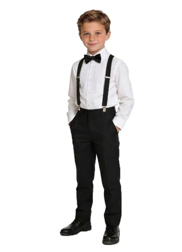 Boys Formal Suspenders Suits Set