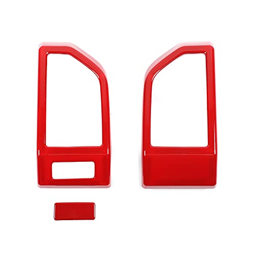 Voodonala Dashboard Side Air Vent Panel Cover Antiscratches Panel Cover for Ford F150 2015-2020 (Red,2Pcs/Set)