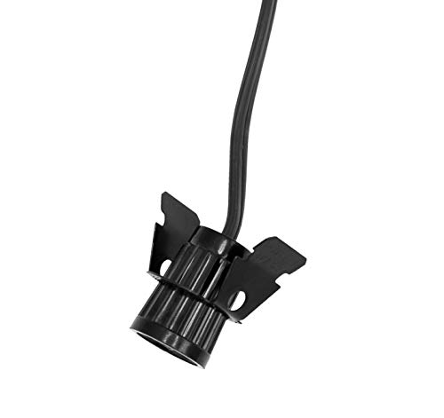Creative Hobbies® 708N3 Single Light Replacement Clip In Lamp Cord For Christmas Village House, Pumpkin Lights, Small Objects (Black) (1) #TOP2