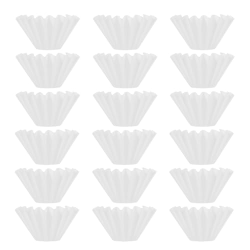 Didiseaon Filtros de Papel para Café Espresso, 50 Unidades Tamaño Pequeño, Filtro de Canasta Ondulado Color Claro, Accesorios Desechables para Preparación Manual de Café en Hogar y Oficina