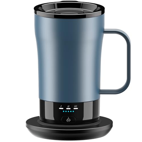 Image of Self-Heating Coffee Mug, 14oz Heated Coffee Mug - Rechargeable Temperature Control Coffee Mug Keep Coffee Hot, Smart Mug Great Gift for Coffee Lovers & Slow Sippers