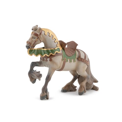 Papo - Figurita Pintada a Mano - Caballo de Robin Hood - Mundo de fantasía Medieval - Coleccionable - para niños - Niños y niñas - a Partir de 3 años