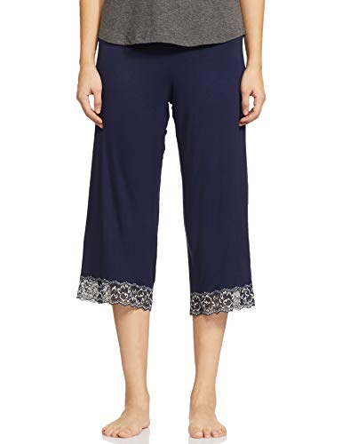 Image of Amante Solid Below Knee Mid Rise Capri Sleep Bottom